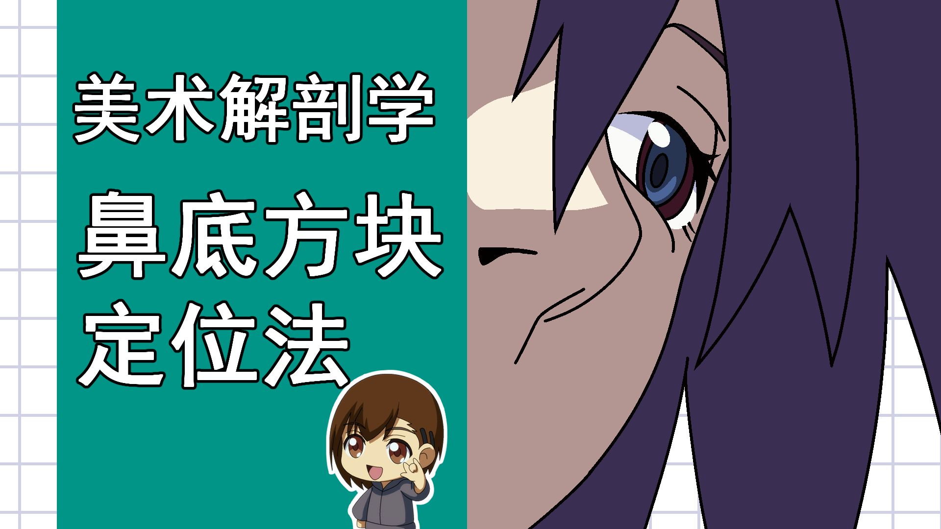 美术解剖学-25-鼻底方块定位法