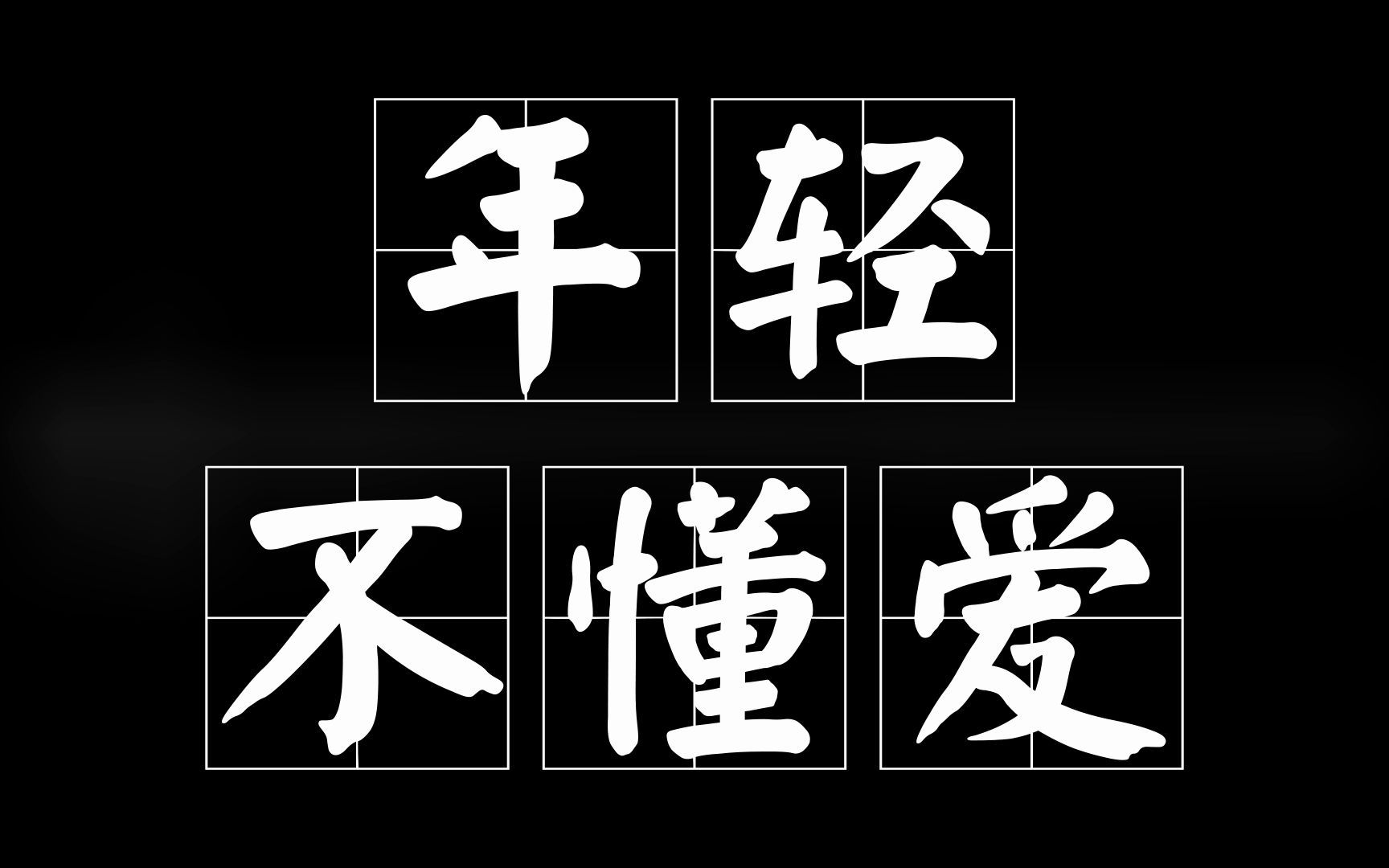 年轻不懂爱 dj 弹鼓 歌词 字幕