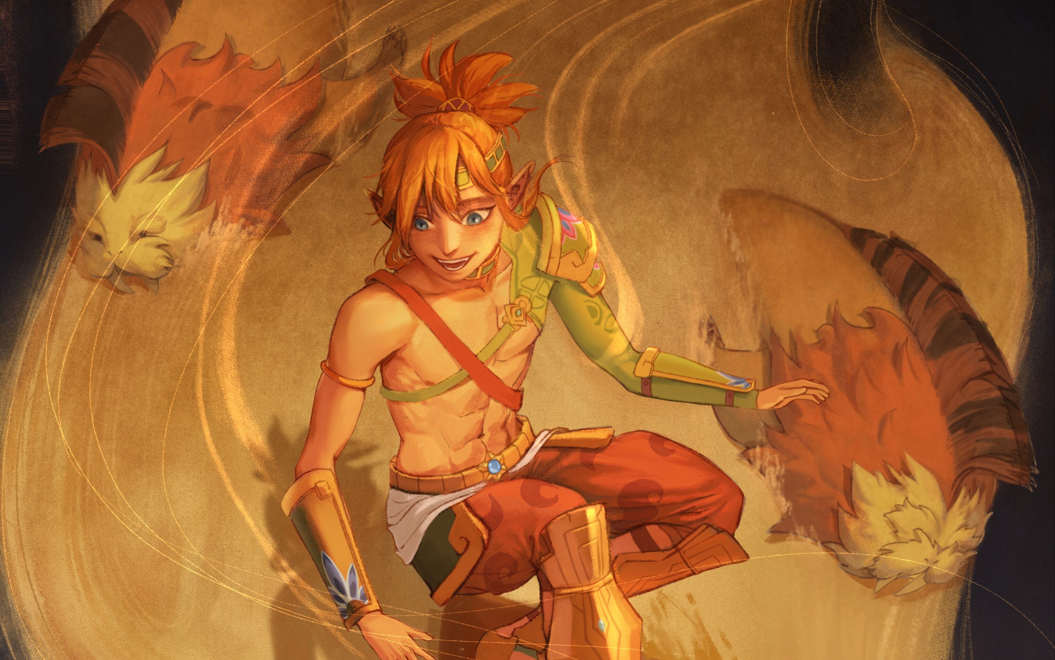 【procreate】金色的孩子!林克真的很适合沙漠氛围