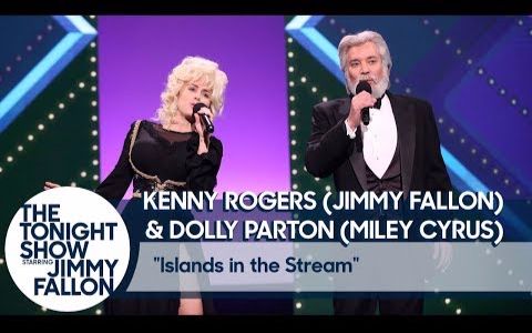 [图]【吉米肥伦今夜秀】【Miley Cyrus】 Kenny Rogers and Dolly Parton's "Islands in the Stream"