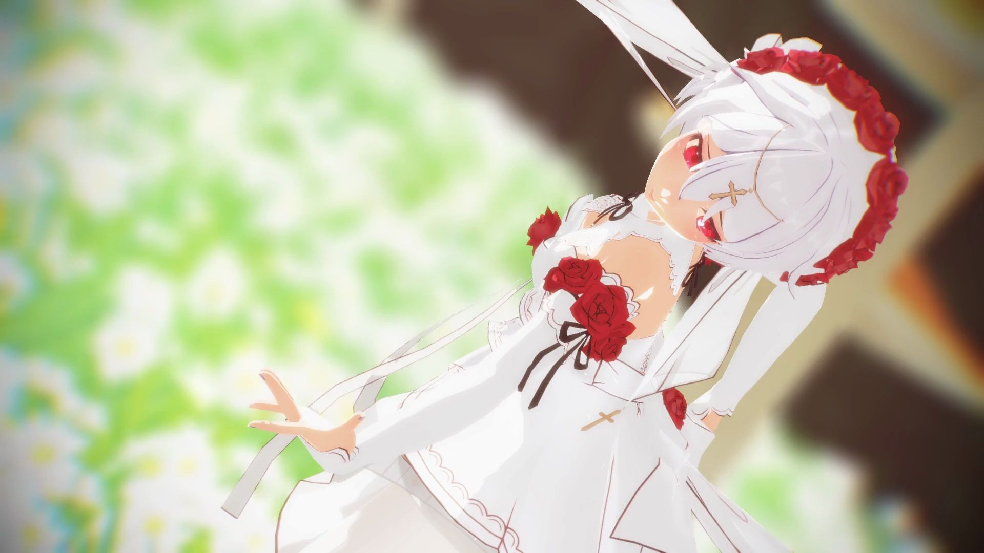 【月下花嫁mmd】这是只属于你的纯情裙摆~_哔哩哔哩_bilibili