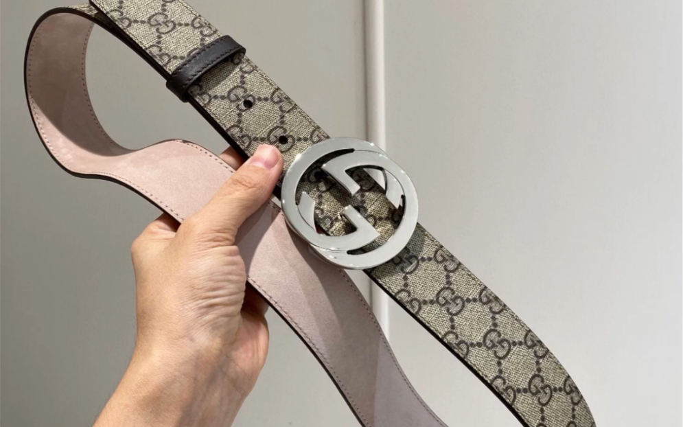 说一下高仿gucci古驰奢侈品男款双g带扣经典印花腰带皮带 宽度4.0cm
