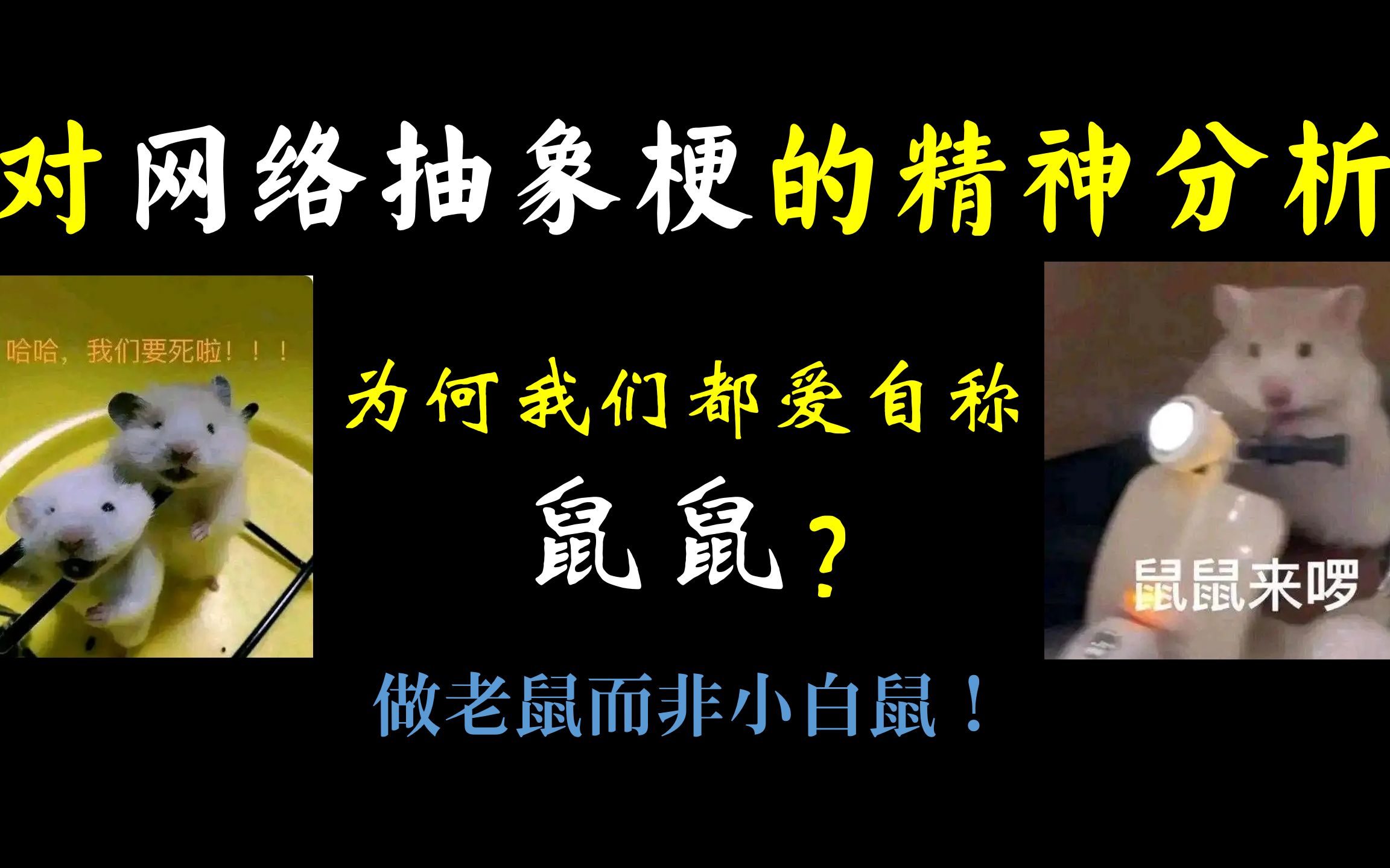 【锐评】对网络抽象梗的精神分析,为何我们都爱自称鼠鼠?哔哩哔哩bilibili