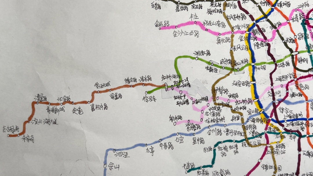 手绘上海地铁图(2023版)(有苏州11号线和长清路站内换乘)哔哩哔哩bilibili