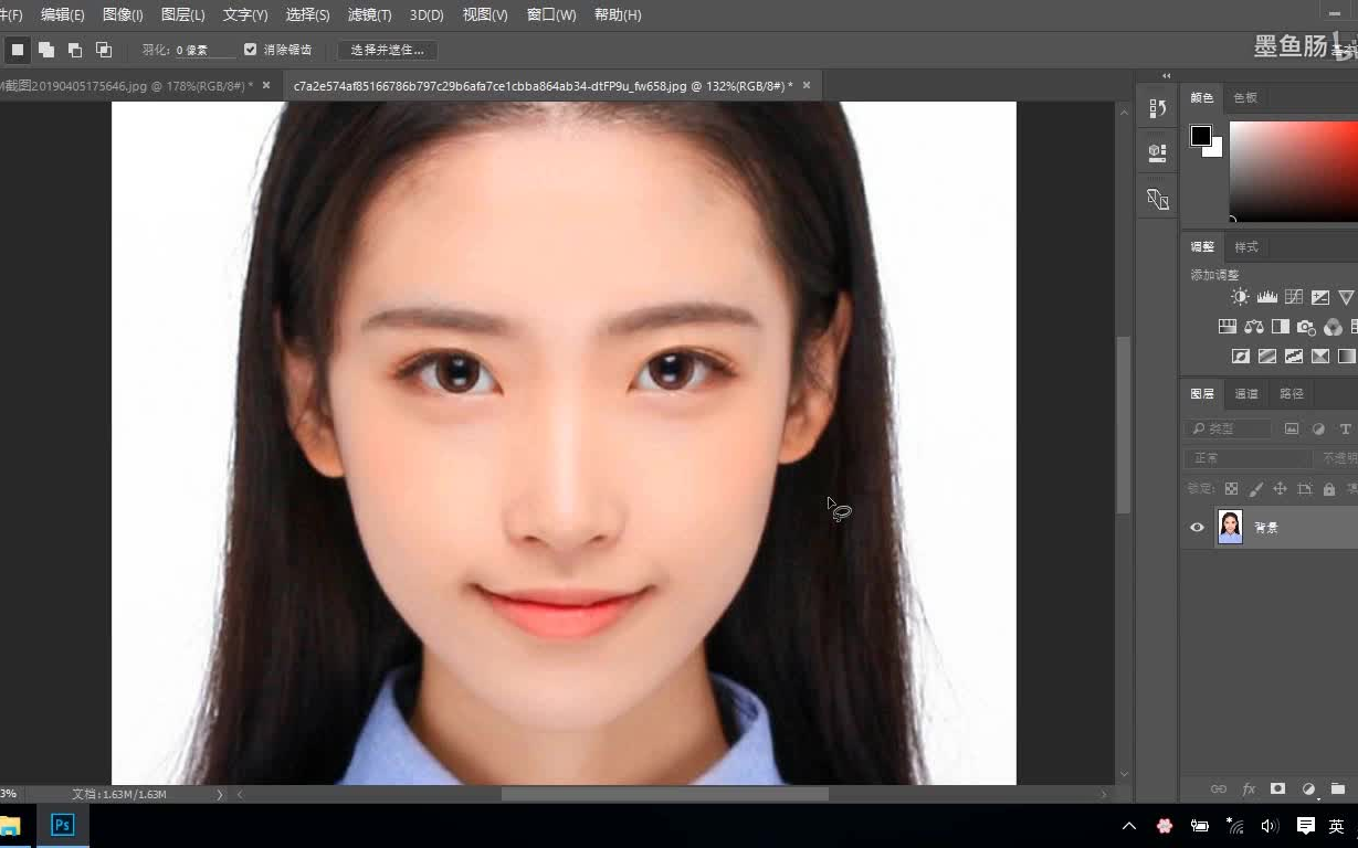 1 【Photoshop教程】揭秘99元“最美证件照”的制作过程~(精修人像教程)哔哩哔哩bilibili