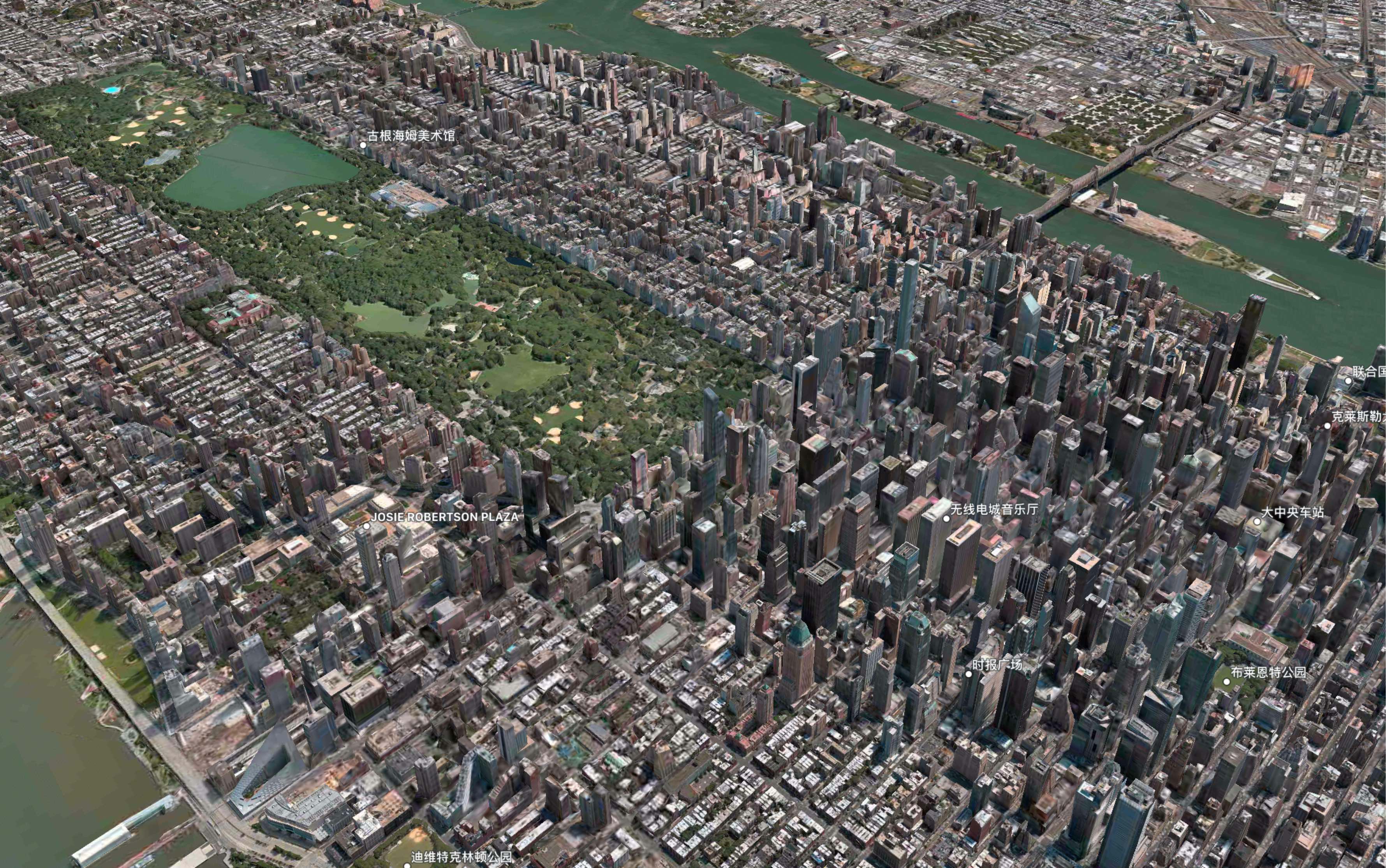 苹果地图高空3d城市漫游