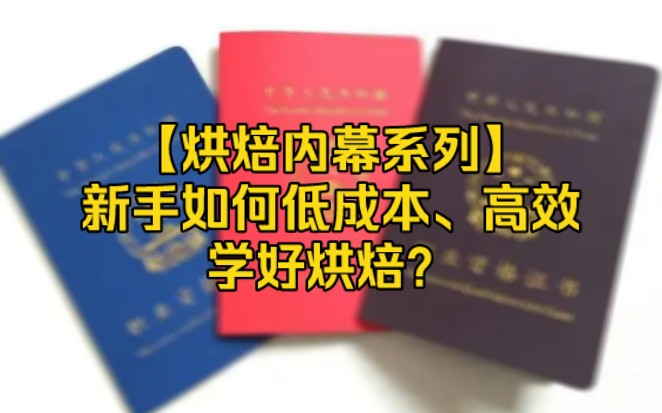 【烘焙内幕系列】新手如何高效、低成本学烘焙?哔哩哔哩bilibili