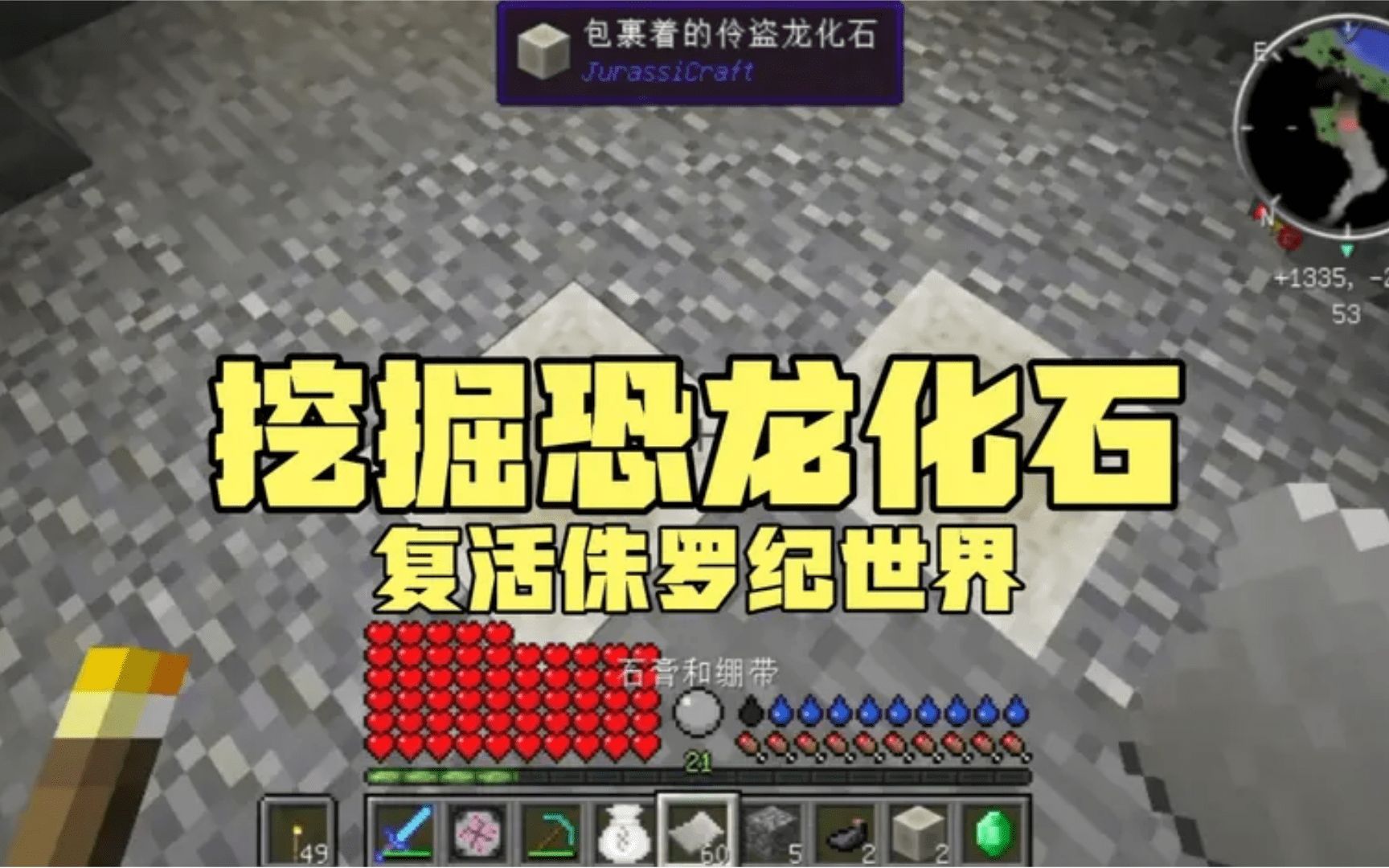 我的世界侏罗纪生存第七期一组化石能复活出多少只恐龙