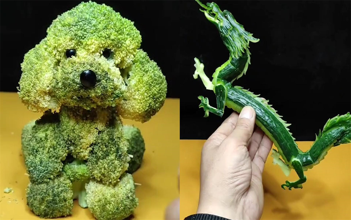 高手在民间!男子用蔬菜雕刻小动物,成品惟妙惟肖网友直呼过瘾