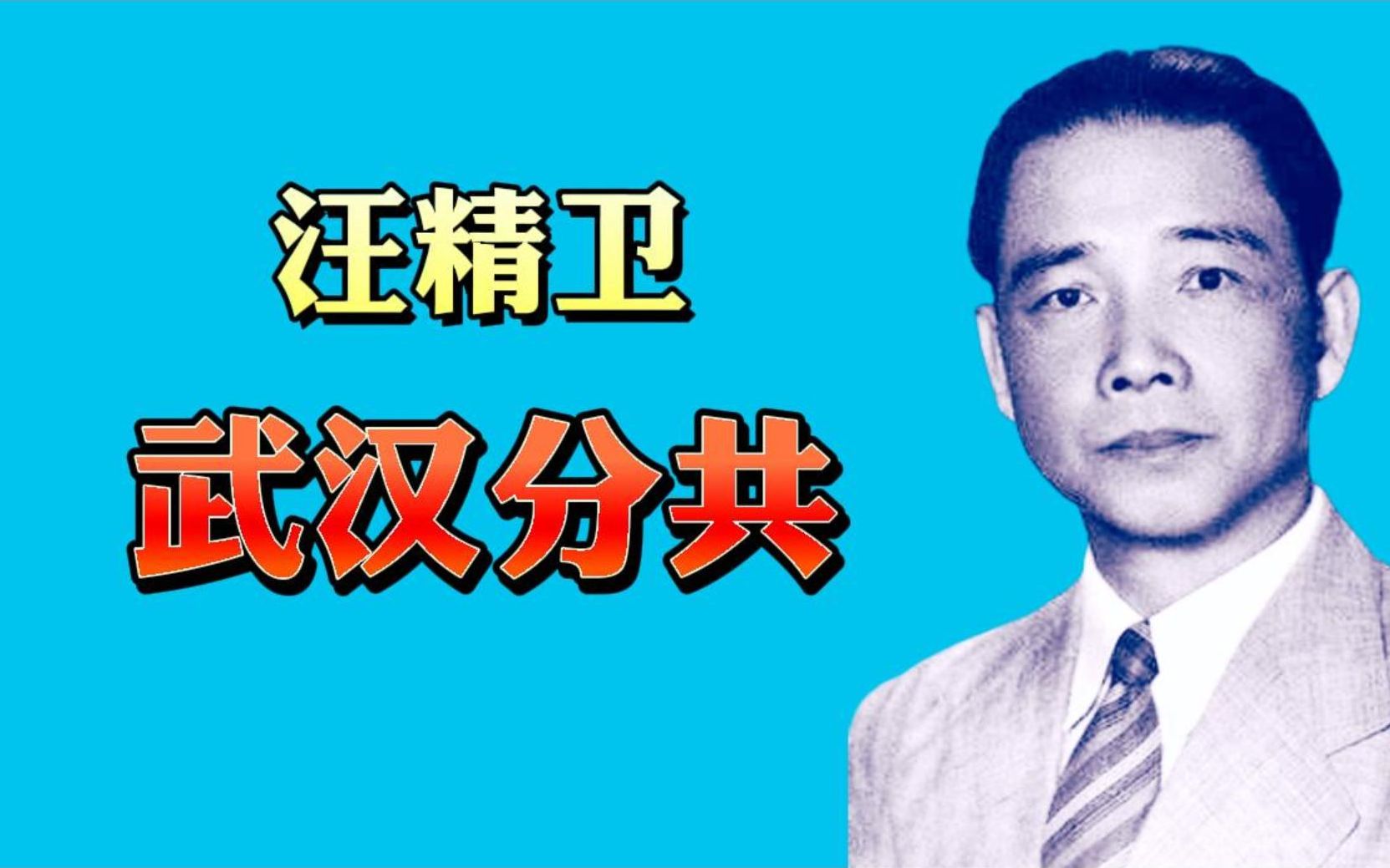 1927年,宁汉分裂之后不久,为何汪精卫也在武汉“分共”?哔哩哔哩bilibili