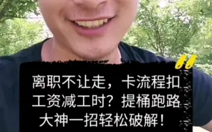 下载视频: 离职不让走，卡流程扣工资减工时？提桶跑路大神一招轻松破解！