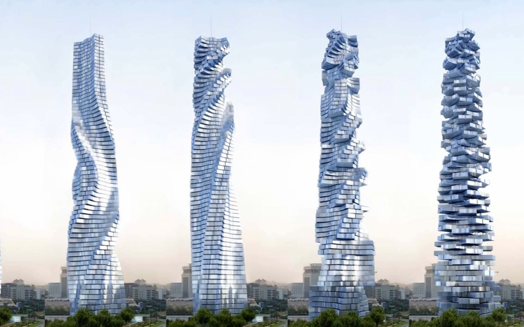 迪拜又一标志性建筑会跳舞的摩天大楼每层都可以独立360度旋转