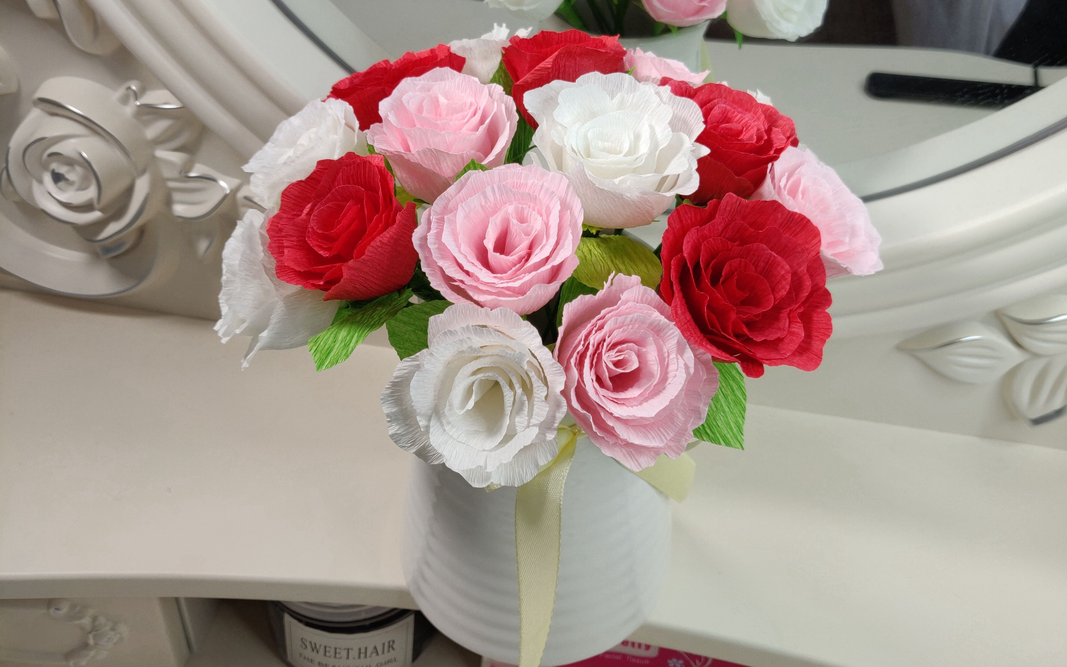 迷你小玫瑰制作,过完了节日才想起来没发教程