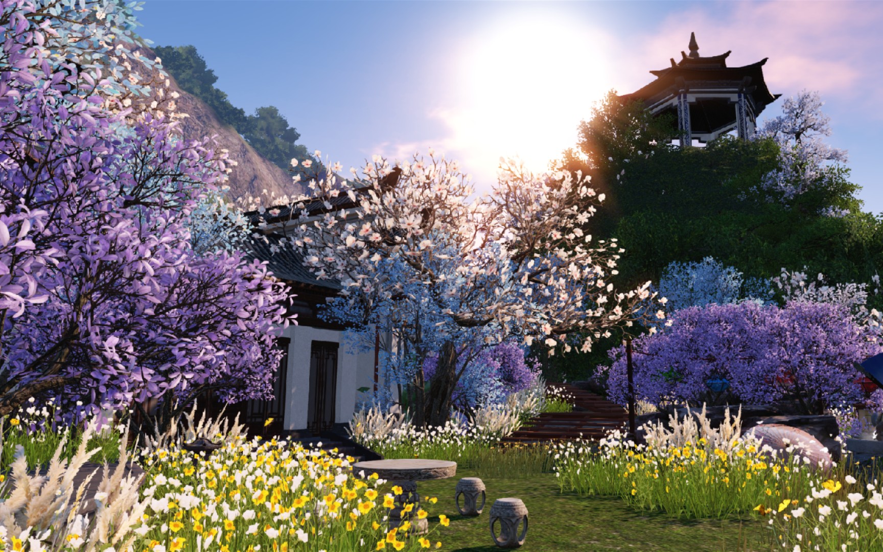 天涯明月刀手游家园天刀手游家园临南山居大型徽派定制