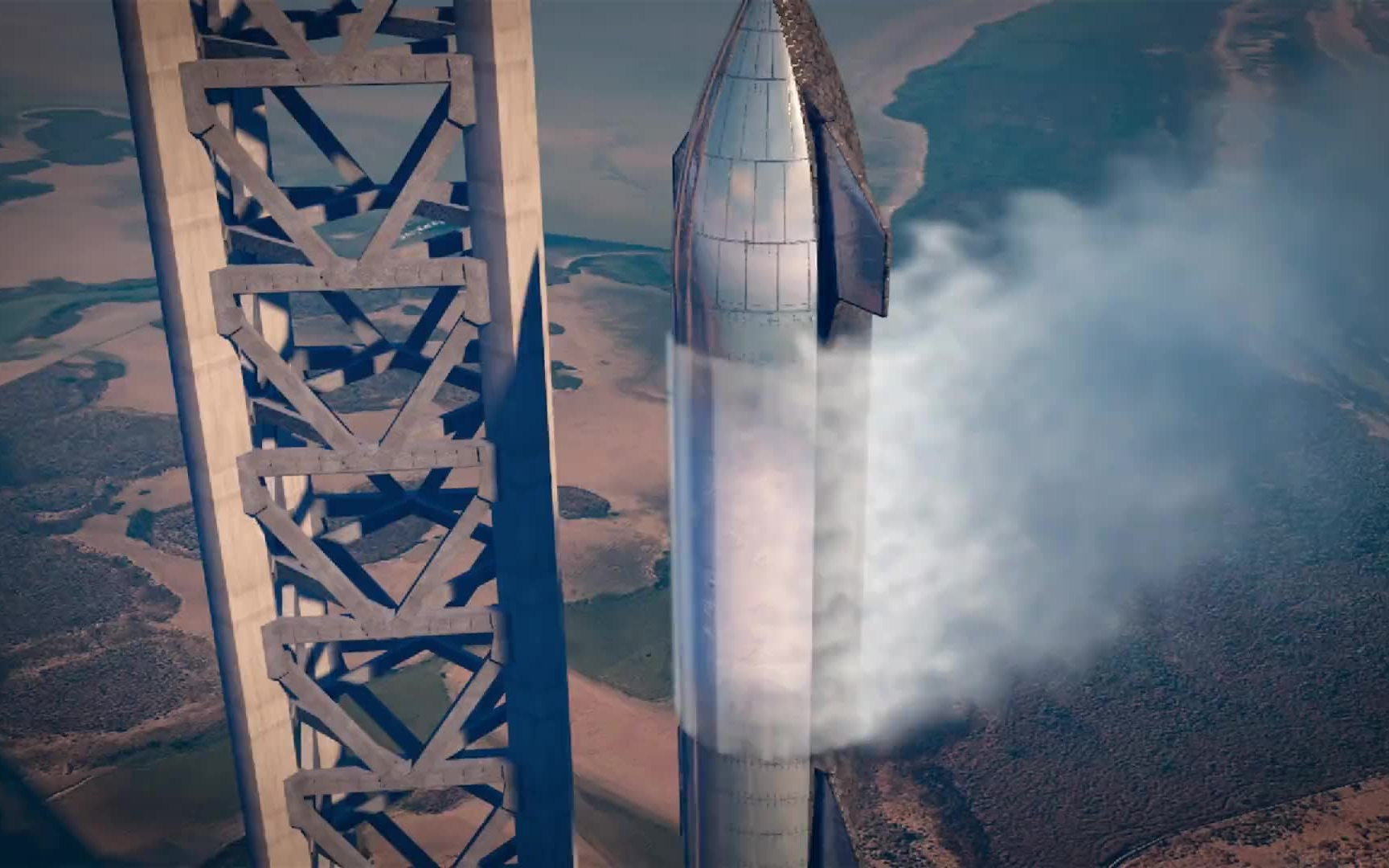 4分钟看完spacex星舰轨道发射架110天的搭建过程