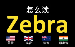 Download Video: 斑马Zebra的英语读法,你读对了吗？|美音&英音&澳大利亚音&印度音