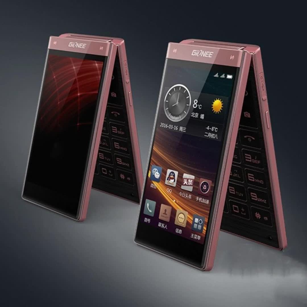 gionee金立天鉴w909手机 全网通4g双屏 翻盖 折叠 智能商务二手机4480