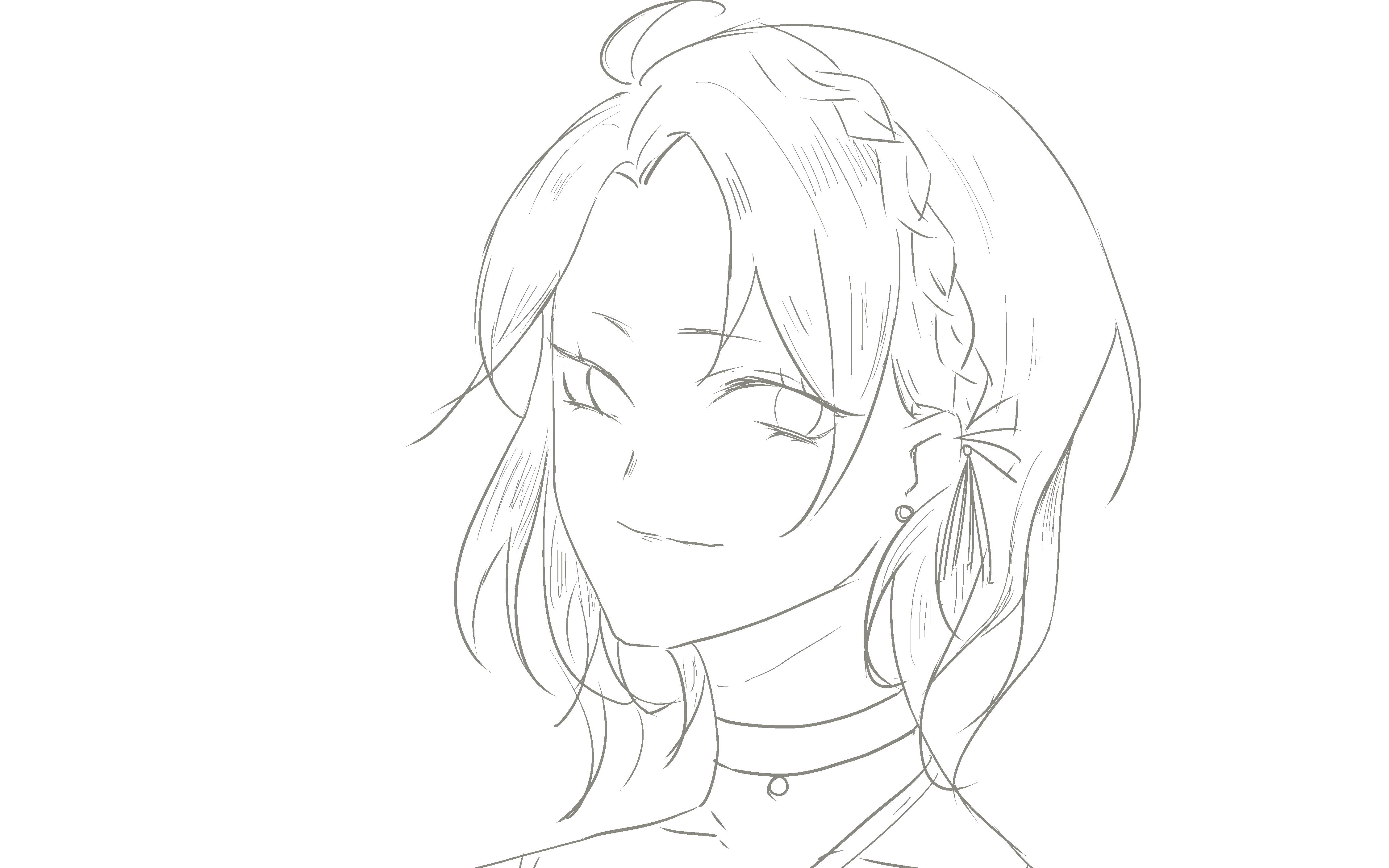 【sai】小姐姐草稿勾线