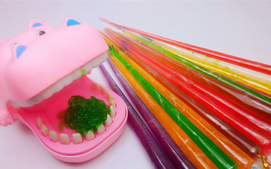 粉色河马的食物,芝士果粒铅笔糖