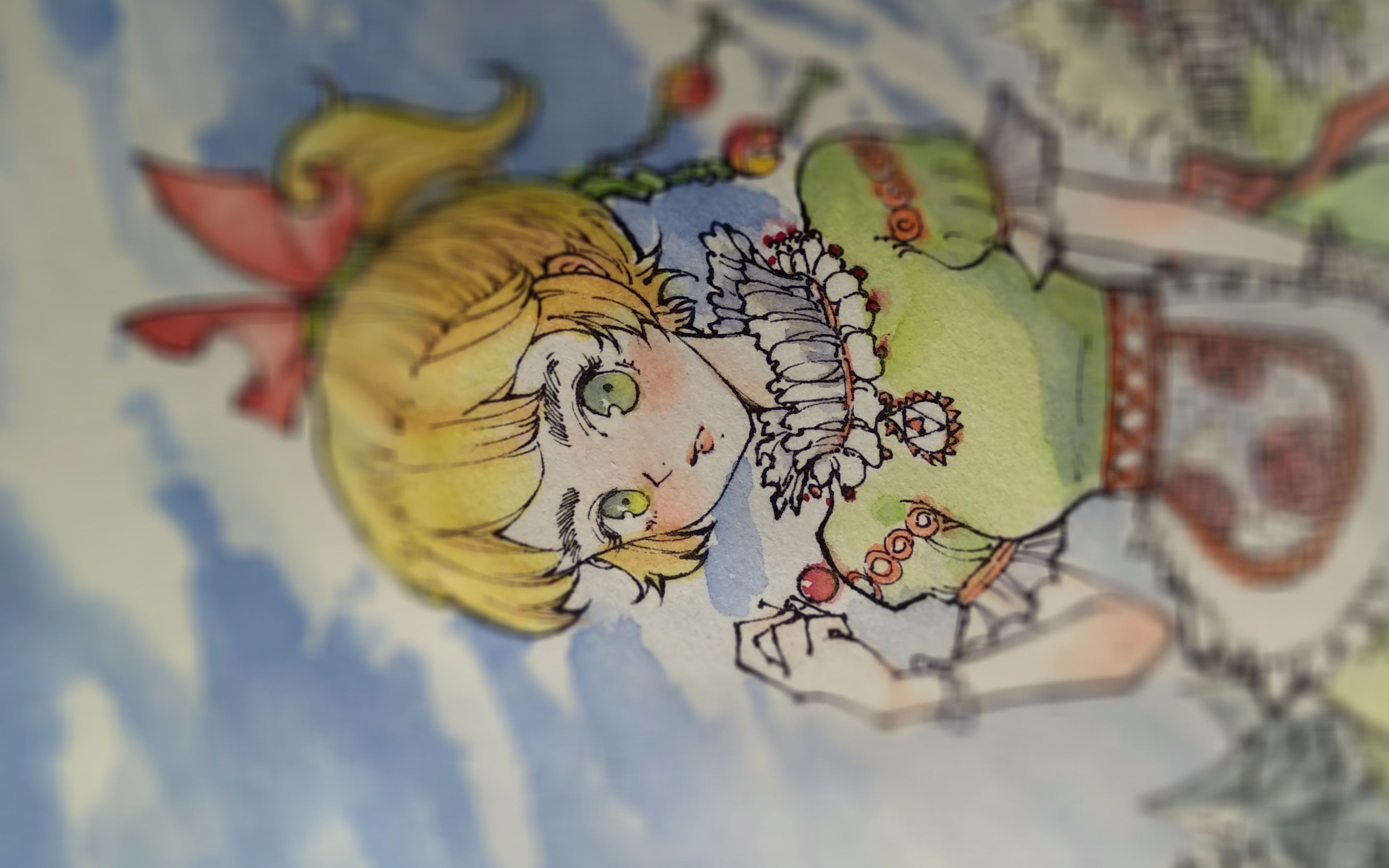 【手绘】浆果与少女【水彩简单的上色】_哔哩哔哩 (゜-゜)つロ 干杯