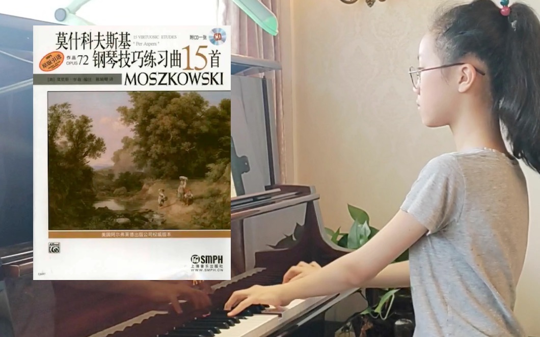 [图]【钢琴】2022.10.2 练习2-莫什科夫斯基No.12 降D大调练习曲 92♪