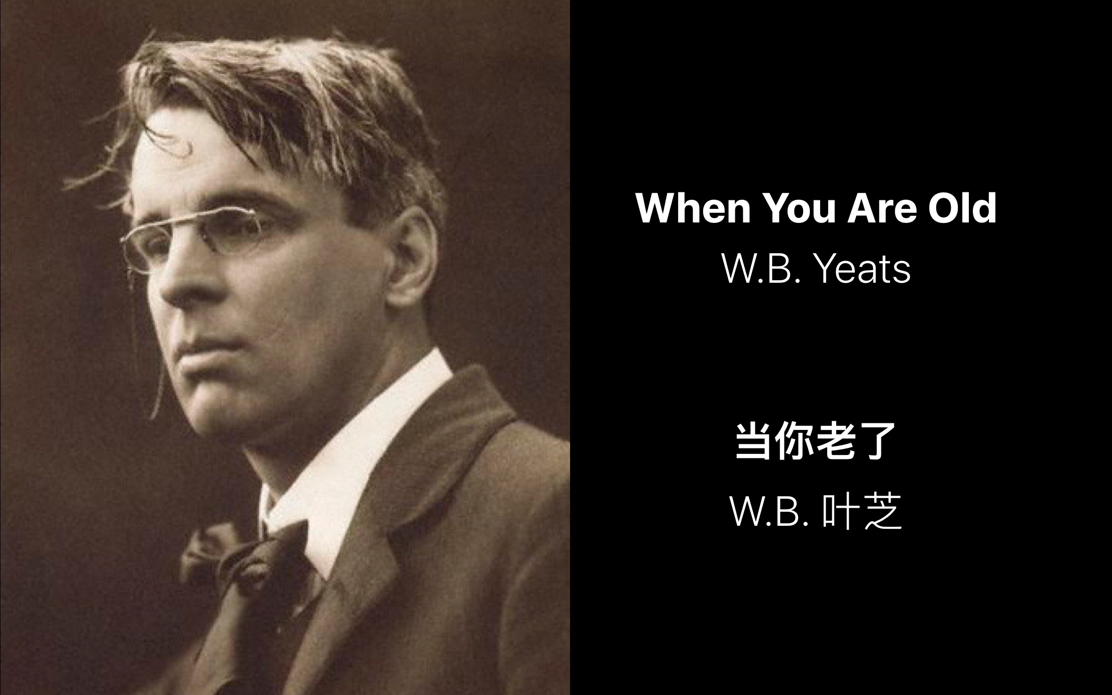 狸猫读诗 ep.1 | 叶芝《当你老了》