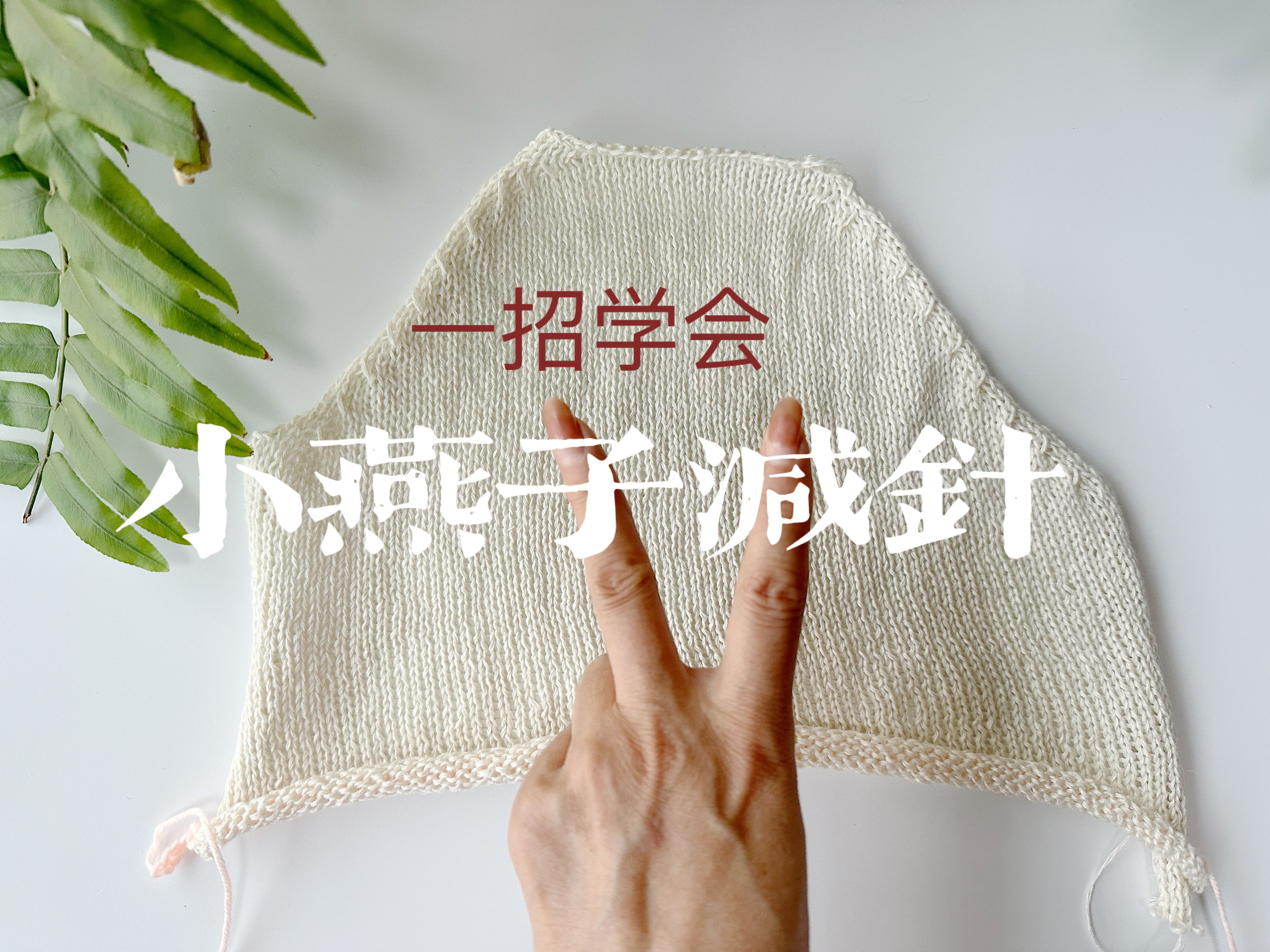 编织技巧|一招学会小燕子减针