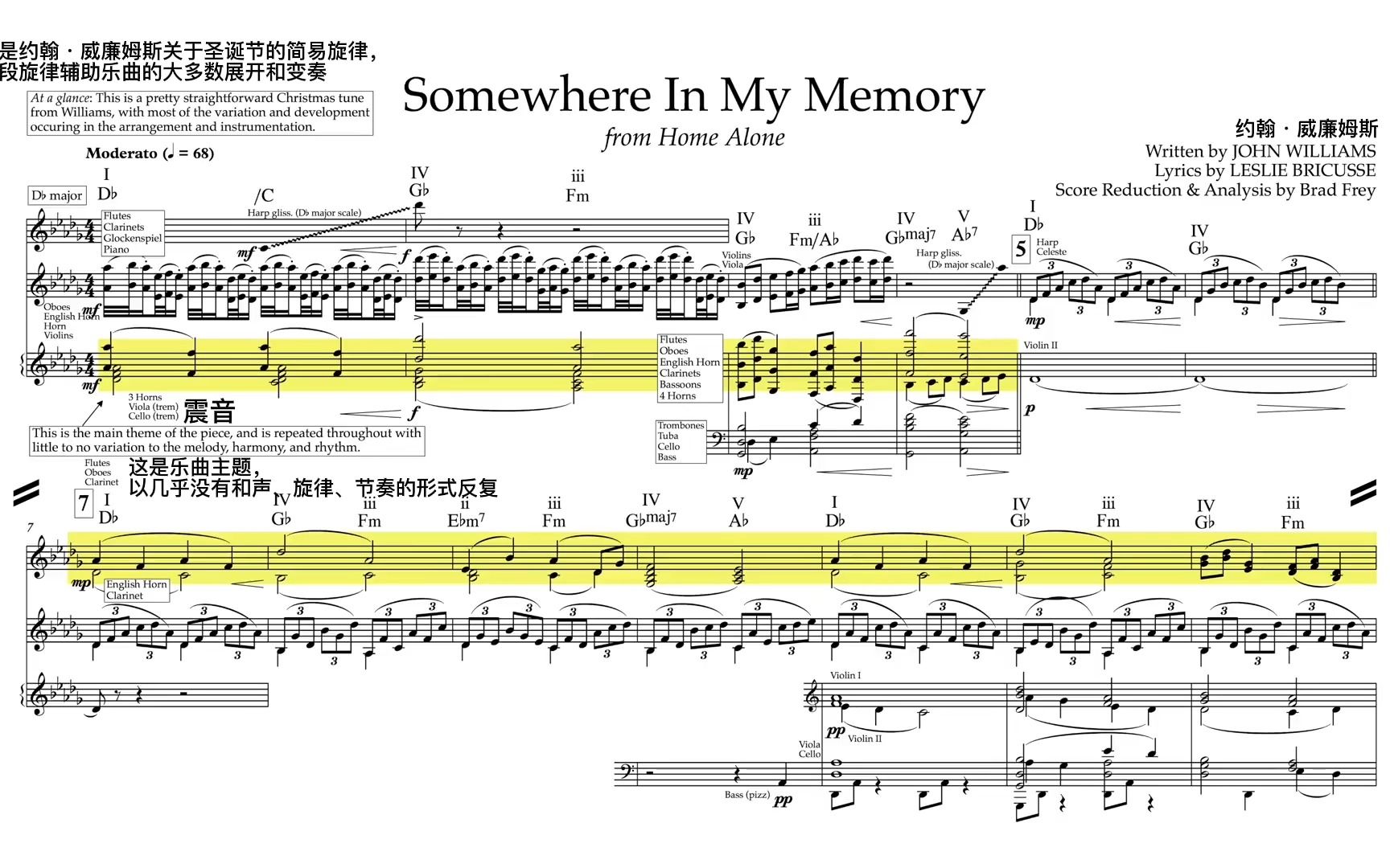 [图]【配乐总谱分析】小鬼当家somewhere in my memory（约翰·威廉姆斯）【中字】