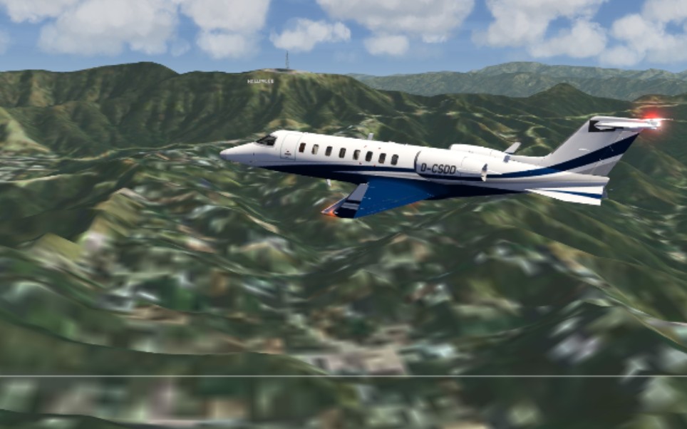 [图]B站上最详细的Learjet 45里尔公务机飞行教程 Aerofly FS 2021驾驶里尔喷气机飞过好莱坞标志