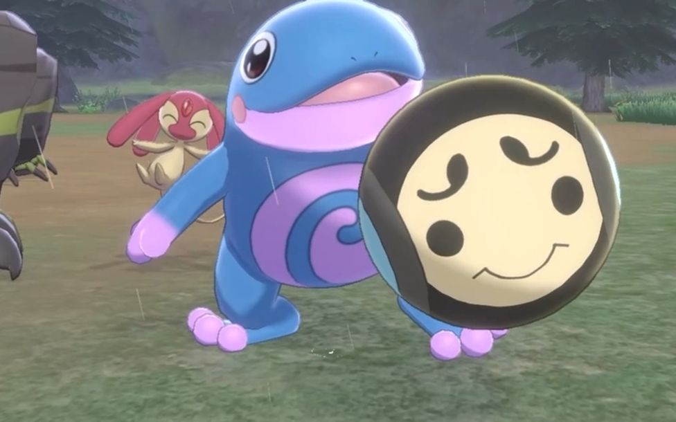 【宝可梦剑盾】身为一只牛蛙你居然不会游泳.闪光蚊香蛙皇get