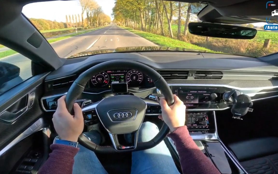 1040马力奥迪rs7 c8 0-320公里高速驾驶测试,第一视角驾驶pov(国外不