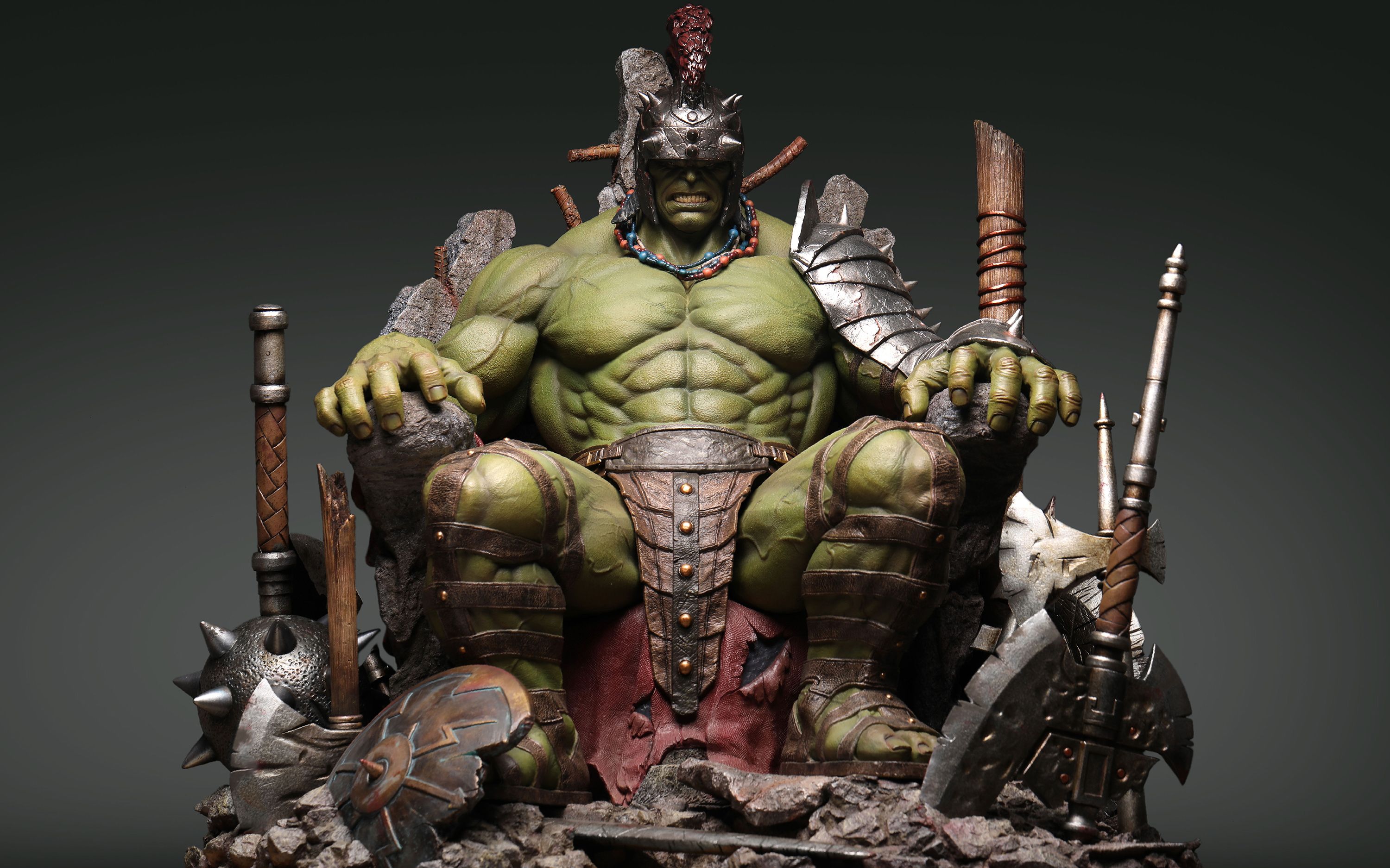 queen studios 绿殇-浩克王座 1/4 全身像_哔哩哔哩 (゜-゜)つロ 干杯