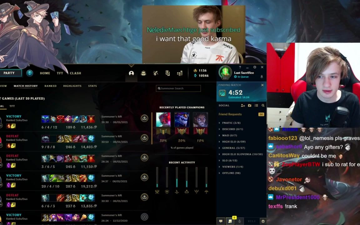 【lol_nemesis】20210106直播-皮一下玩回大号结果掉下神坛-狂风之力