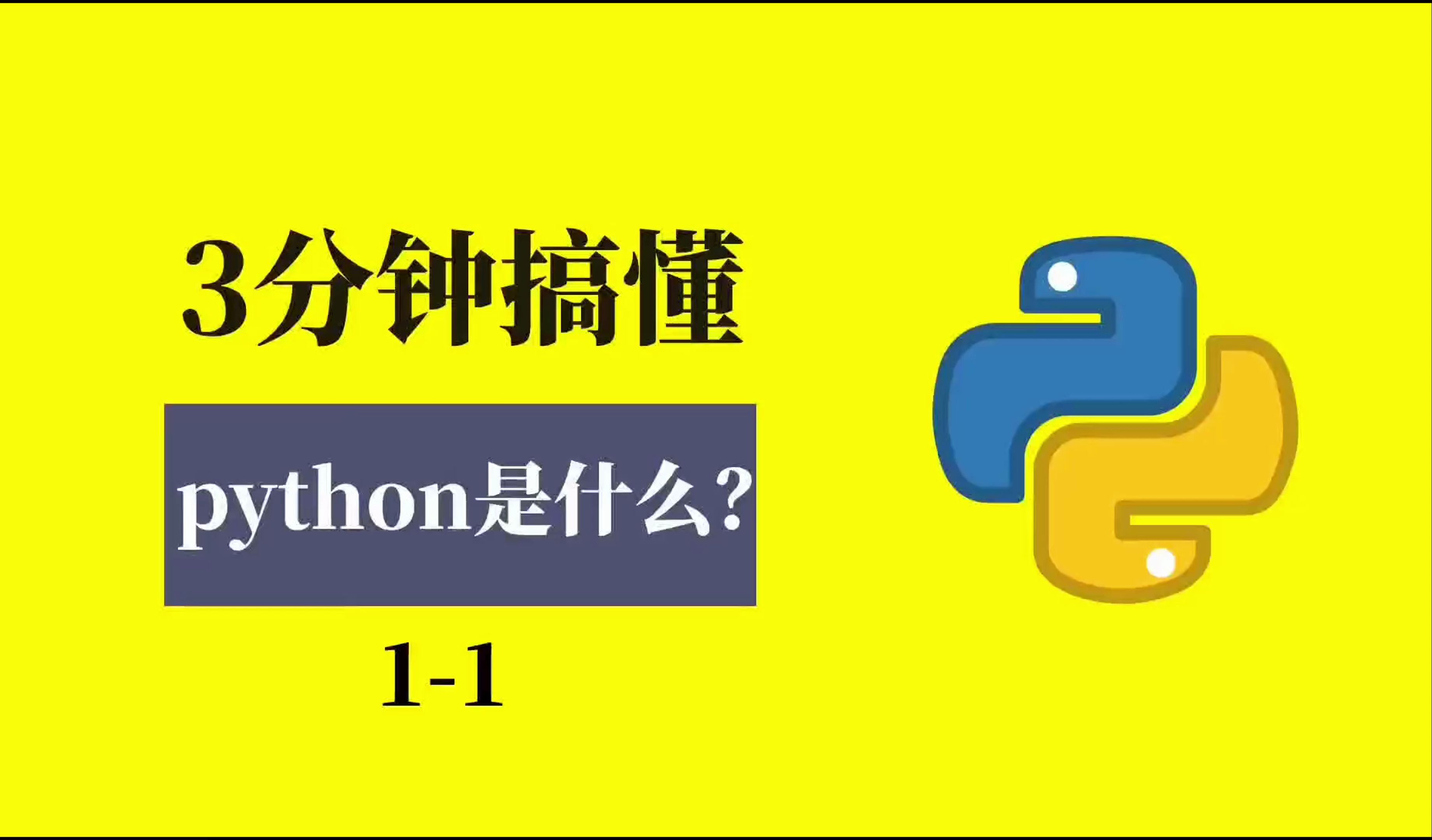 三分钟搞懂【Python】是什么?