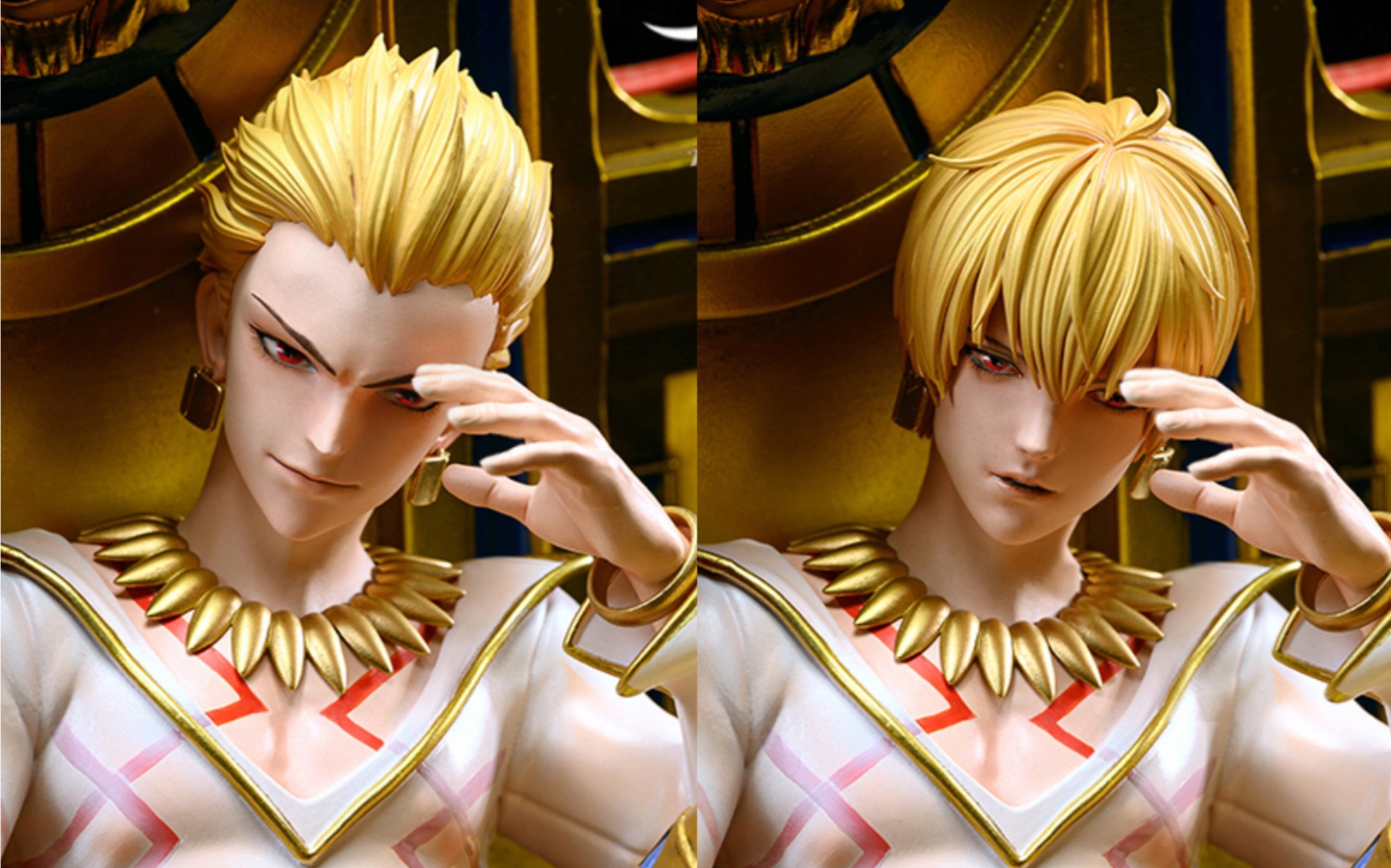 fate 金闪闪 吉尔伽美什 手办雕像 双头雕可替换