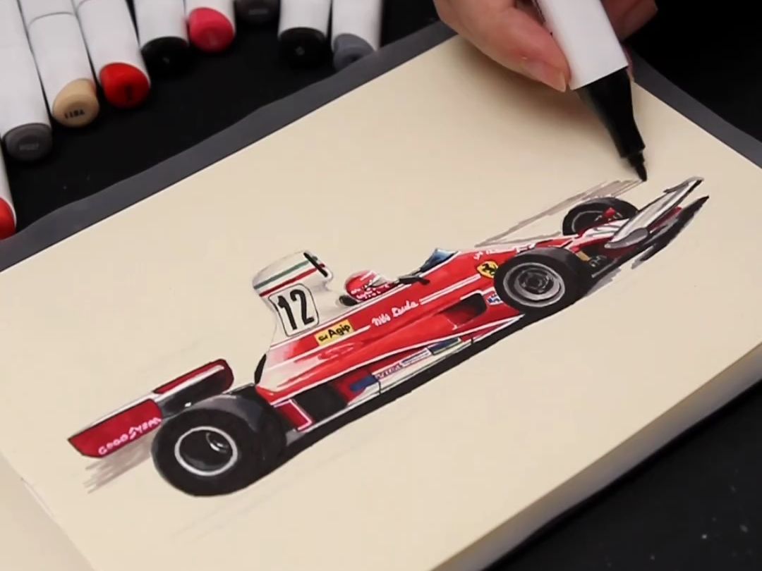 工业设计手绘产品设计手绘之车