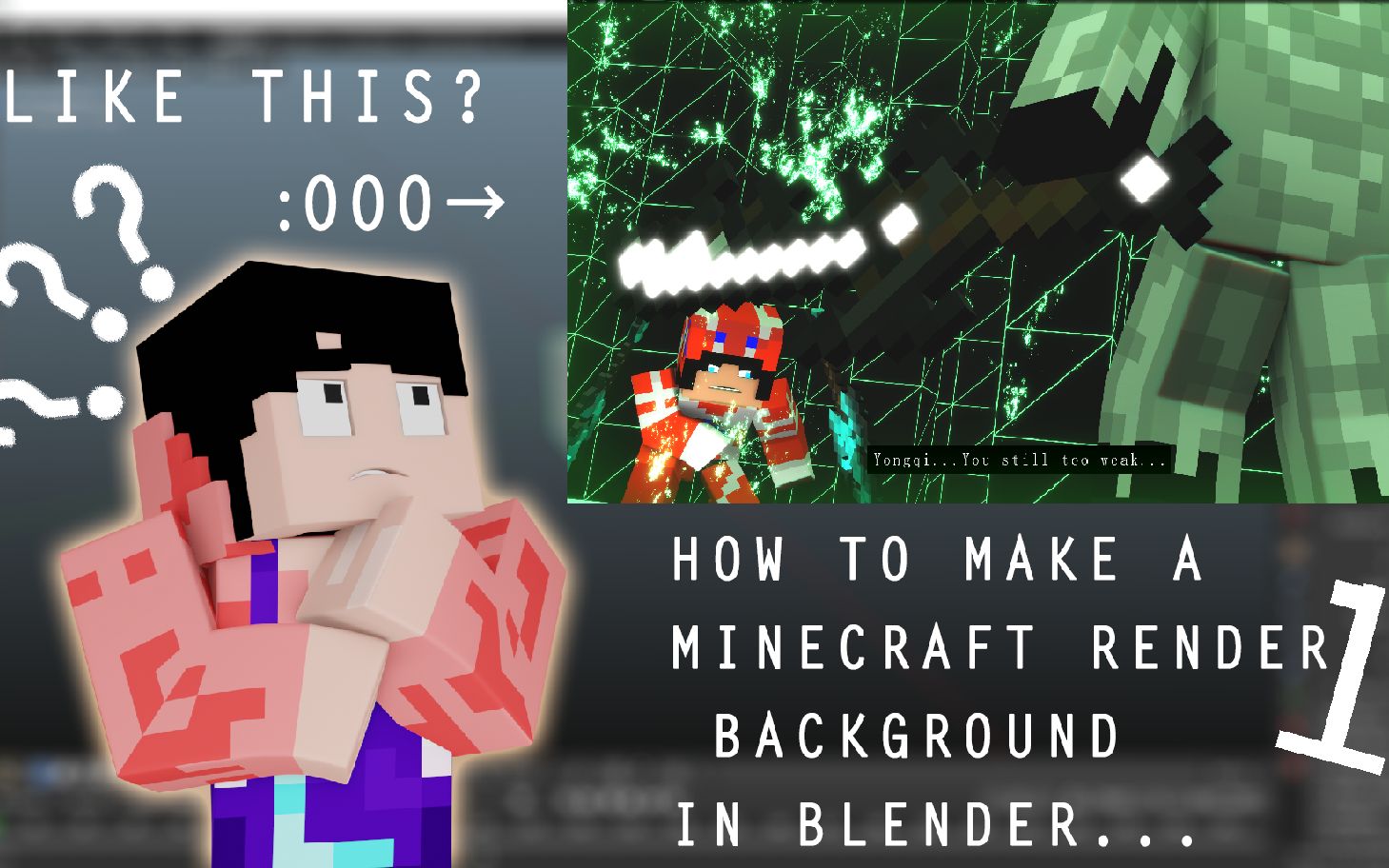 【非常简单的小教程】如何在blender里做一个非常简单的minecraft我的世界背景哔哩哔哩bilibili