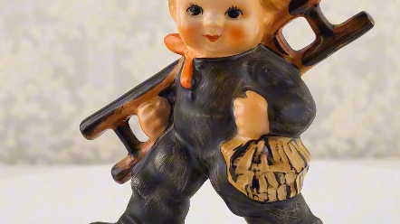 德国高宝手绘陶瓷喜姆娃娃可爱瓷偶中古装饰摆件