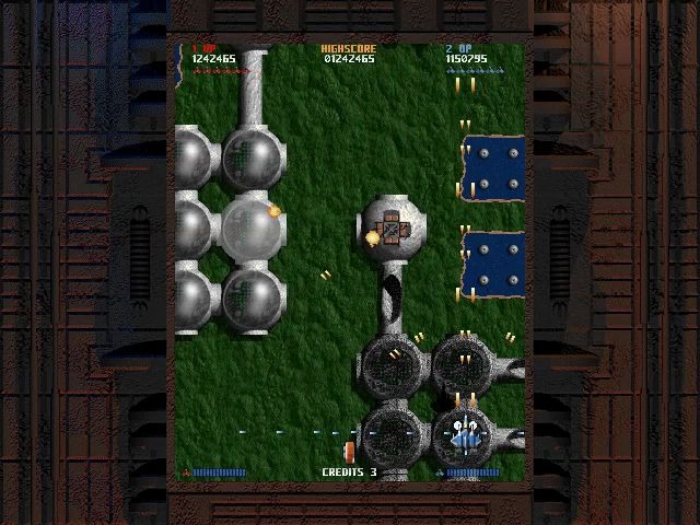 雷电3[demonstar(恶魔之星)]难度疯狂双人通关流程横屏第14关农业行星