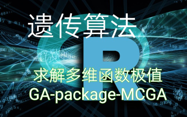 R语言遗传算法(1)求解多维函数极值MCGA包:GApackageMCGA哔哩哔哩bilibili