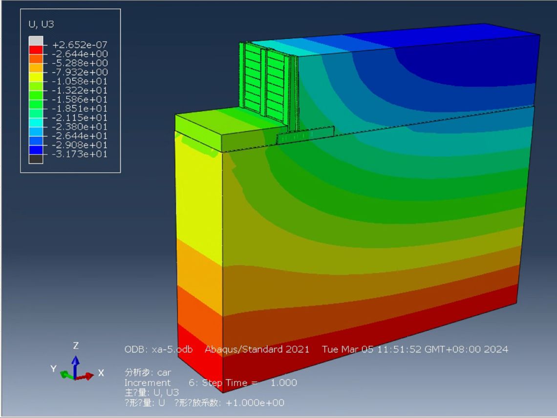 ABAQUS有限元模型——挡土墙结构在地基土和墙后填土作用下的变形分析哔哩哔哩bilibili