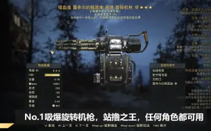 Fallout 76自己常用的几把武器介绍。万金油踏遍阿巴拉契亚