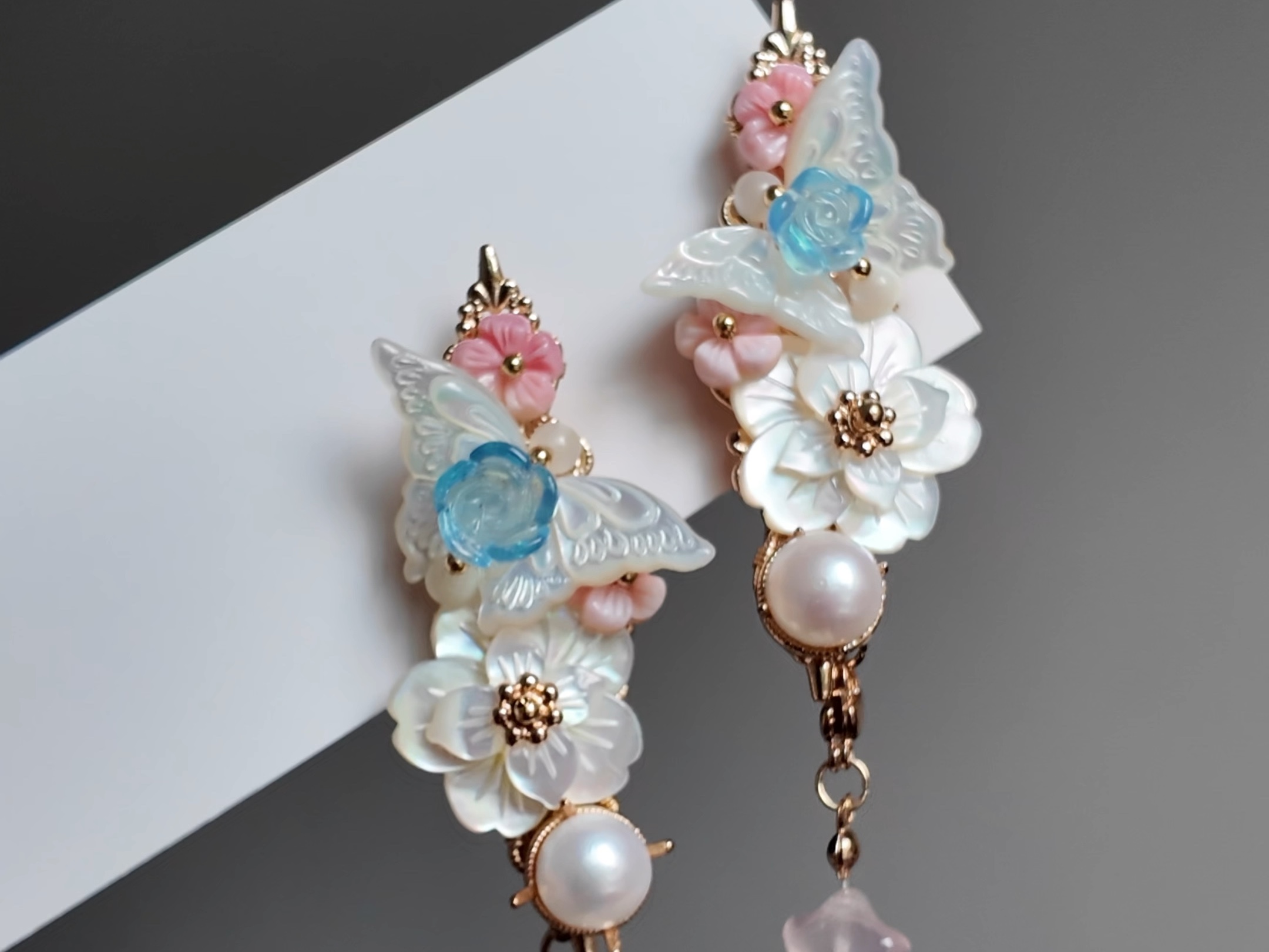 『女簪录』粉蓝是永恒经典 汉服配饰汉服发饰古风饰品新中式国风发簪