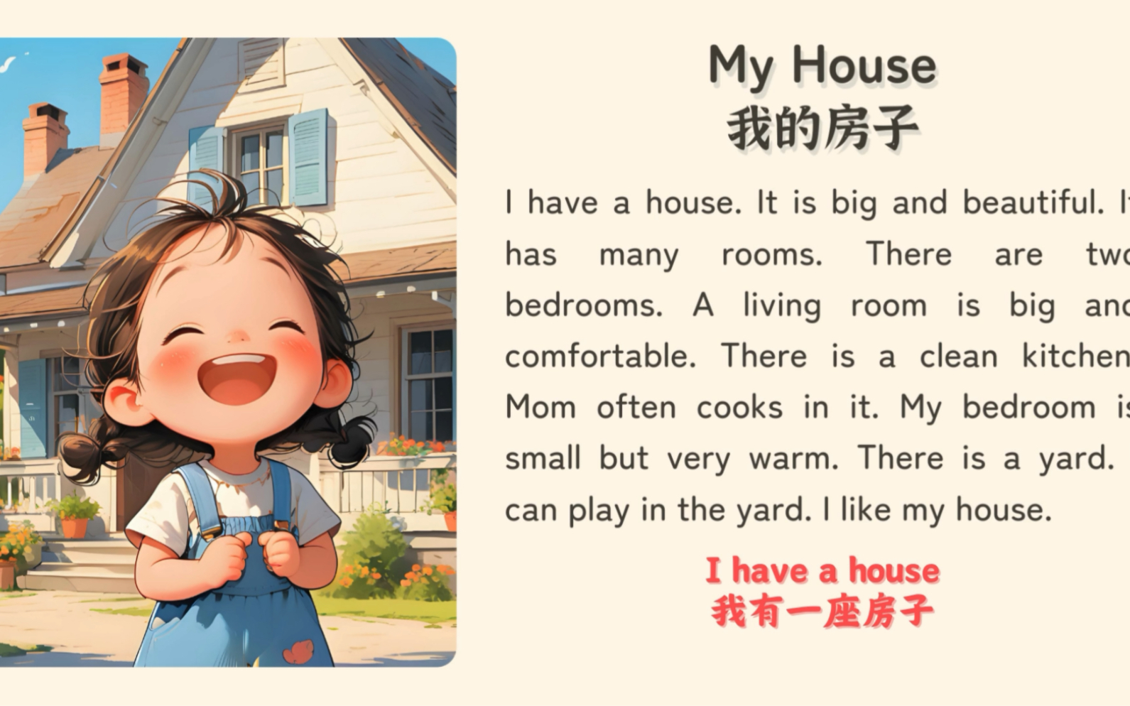 每日英语听读打卡100天|今日学习:我的房子