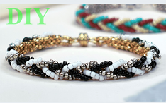 Diy串珠教程 六股编花型高级感手链 三股编花型手链 之续集 哔哩哔哩 Bilibili