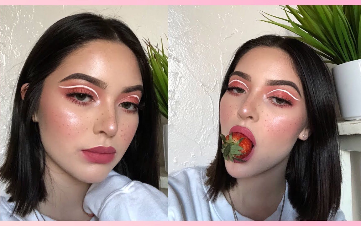 【angela guzman】草莓妆 | strawberry (recreated from @makeupby