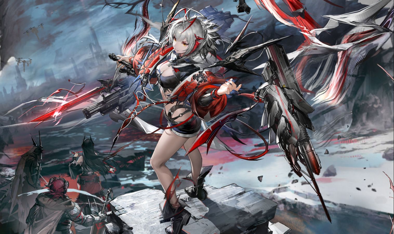 明日方舟五周年记录300抽 满潜维什戴尔 五潜logos