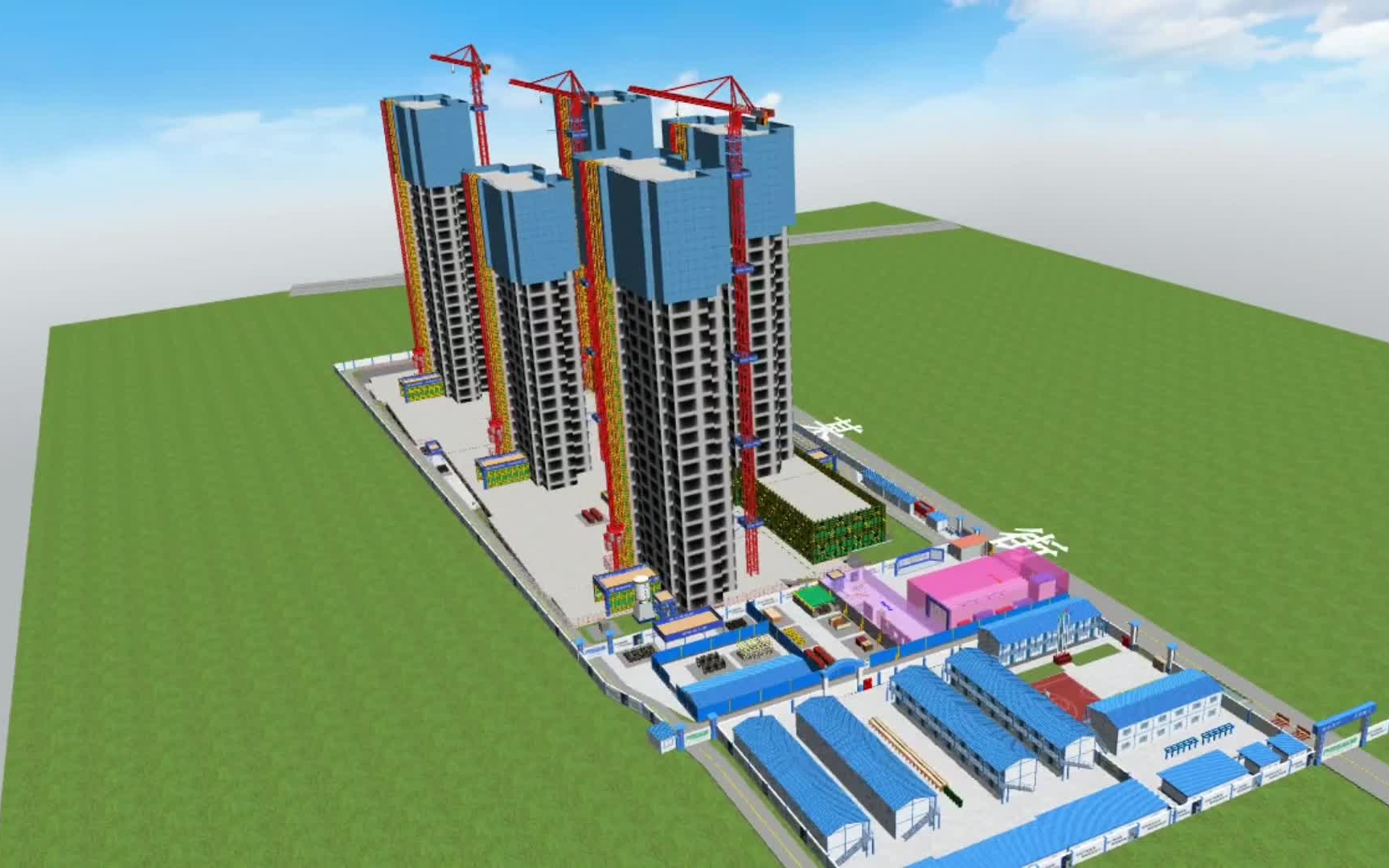 bim 建筑技术 / 08 施工bim三维策划半成品展示