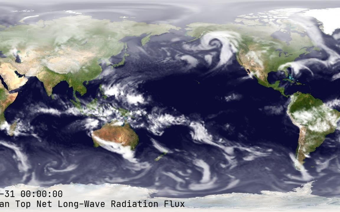 【模拟云图】1960年全球卫星云图动画(ERA5)哔哩哔哩bilibili