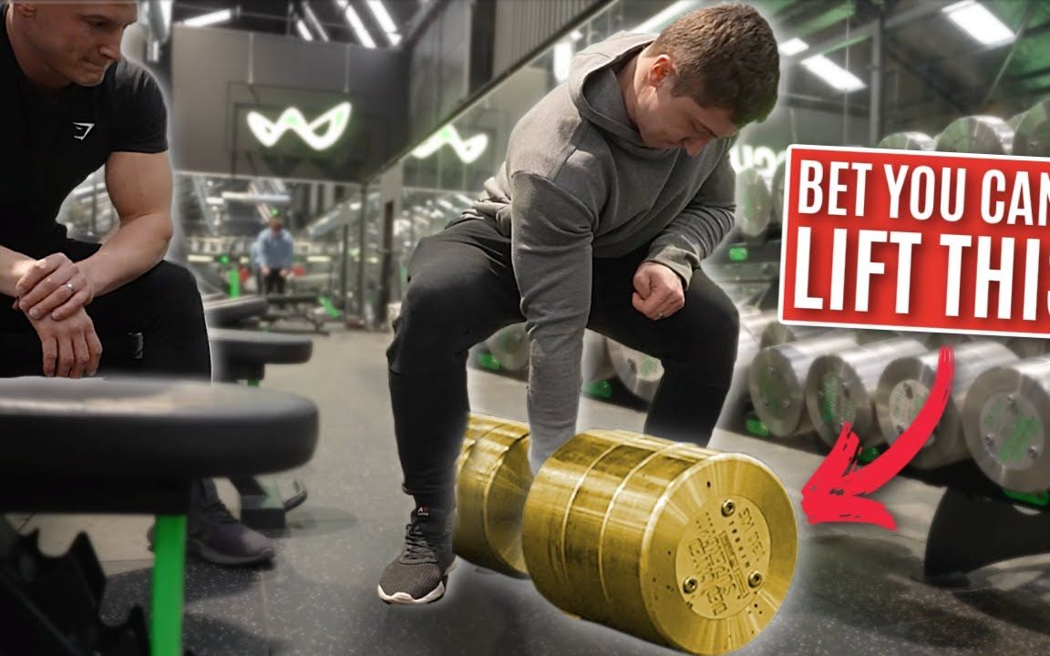 难,也不难!挑战单手举起120kg的哑铃,胳膊要脱臼了